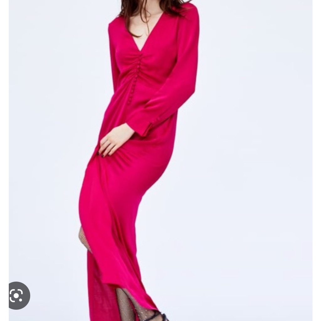Zara | Dresses | Zara Woman Evening Collection Nwt Fuchsia Maxi Dress |  Poshmark